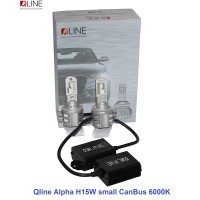Комплект світлодіодних ламп Qline Alpha H15W small CanBus 6000K (2шт)