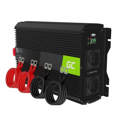 Преобразователь напряжения Green Cell PRO INVGC12 12V to 230V 3000W/6000W с USB модифицированный синус