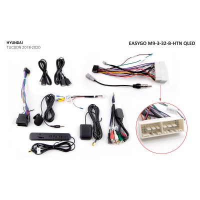 Штатное головное устройство EasyGo M9-3-32-B-HTN QLED Hyundai Tucson