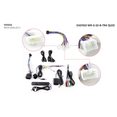 Штатное головное устройство EasyGo M9-3-32-B-TR4 QLED Toyota RAV4