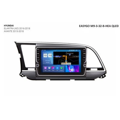 Штатная автомагнитола EasyGo M9-3-32-B-HEA QLED Hyundai Elantra (AD) 2016-2018, Avante 2015-2018