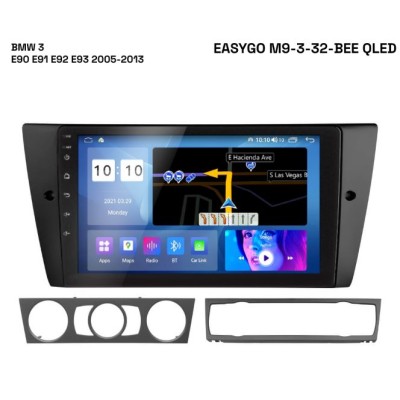 Штатная автомагнитола EasyGo M9-3-32-BEE QLED BMW 3 E90 E91 E92 E93 2005-2013