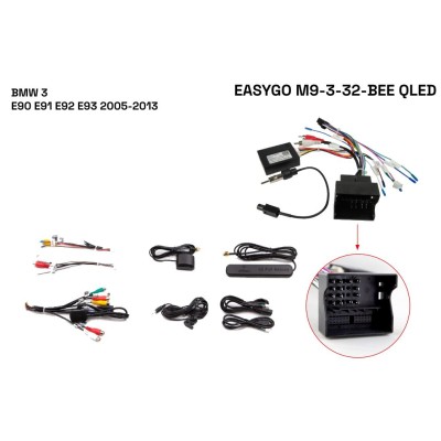 Штатная автомагнитола EasyGo M9-3-32-BEE QLED BMW 3 E90 E91 E92 E93 2005-2013
