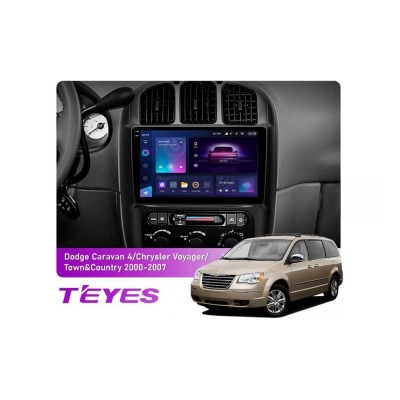 Штатна магнітола Teyes CC3 2k 3+32 Gb Dodge Caravan 4, Chrysler Voyager RG RS, Town&Country RS 2000-2007 (B) 10"
