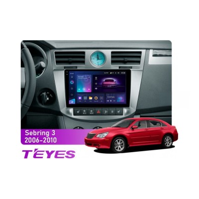 Штатна магнітола Teyes CC3 2k 4+32 Gb Chrysler Sebring 3 JS 2006-2010 9"