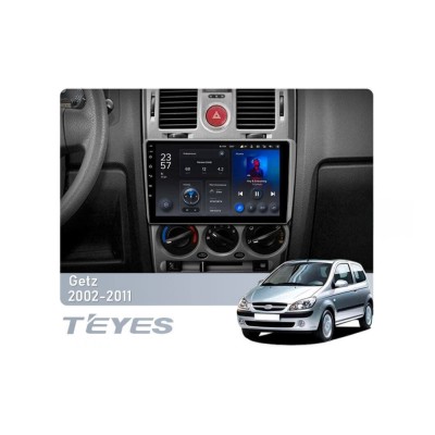 Штатна магнітола Teyes X1 2+32 Gb Wi-Fi Hyundai Getz 1 (F2) (Left hand drive) 2002-2011 9"