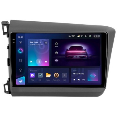 Штатна магнітола Teyes CC3 2k 6+128 Gb 360° Honda Civic 9 FB FK FD 2011-2015 9"
