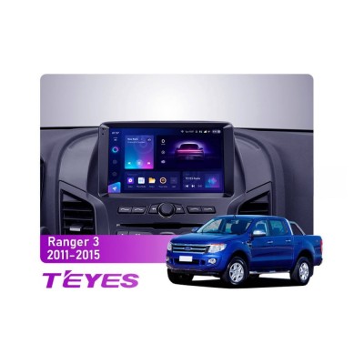 Штатна магнітола Teyes CC3 2k 6+128 Gb Ford Ranger 3 2011-2015 9"