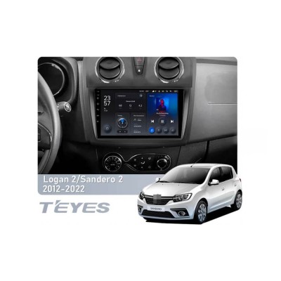 Штатна магнітола Teyes X1 2+32 Gb Wi-Fi Renault Logan 2 2012-2022, Sandero 2 2013-2022 (F2) (A) 9"