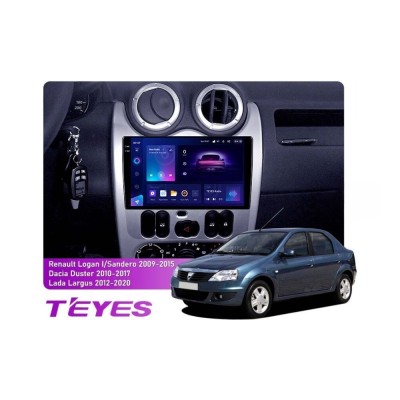 Штатна магнітола Teyes CC3 2k 6+128 Gb 360° Renault Logan 1 2010-2016 (CAN BUS) 9"
