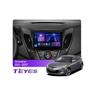 Штатна магнітола Teyes CC3 6+128 Gb 360° Hyundai Veloster FS 2011-2017 9"