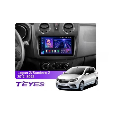 Штатна магнітола Teyes CC3 6+128 Gb 360° Renault Logan 2 2012-2022, Sandero 2 2013-2022 (F2) (A) 9"