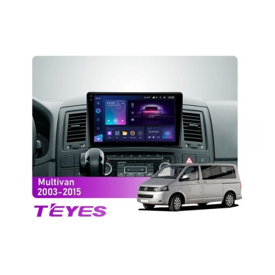 Штатна магнітола Teyes CC3 2k 4+64 Gb Volkswagen Multivan T5 (1 Din) 2003-2015 9"