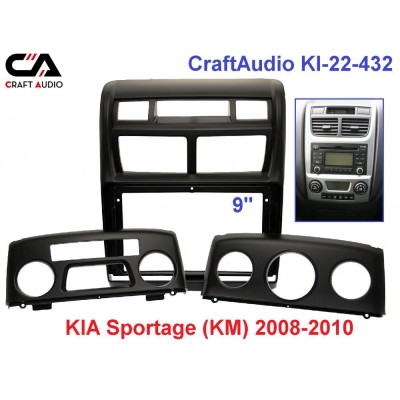 Рамка переходная CraftAudio KI-22-432 KIA Sportage (KM) 2008-2010 (климат+конд.)