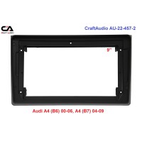 Рамка перехідна CraftAudio AU-22-457 Audi A4 (B6) 2000-2006, A4 (B7) 2004-2009 9" + проводка