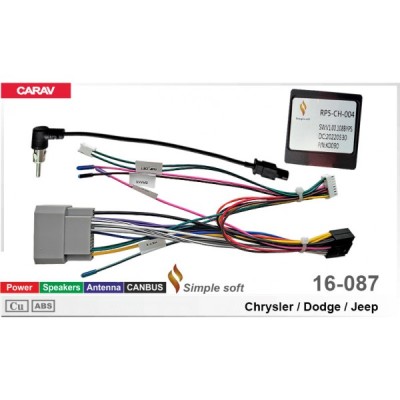 Перехідник для магнітол 9", 10.1" Chrysler, Dodge, Jeep Carav 16-087
