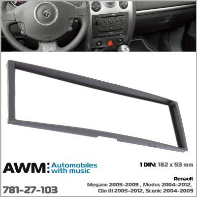Перехідна рамка AWM Renault Megane, Modus, Clio (781-27-103)