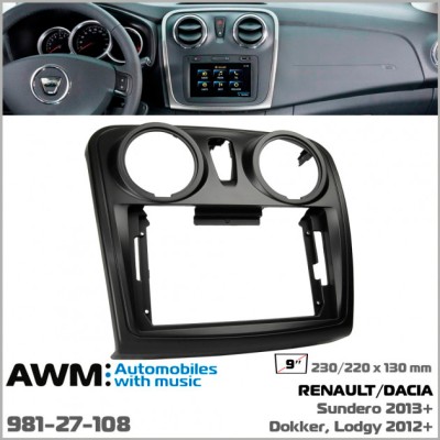 Перехідна рамка AWM Renault, Dacia (981-27-108)