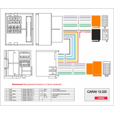 Перехідник для магнітол Volkswagen, Audi, Skoda, Seat Carav 12-225