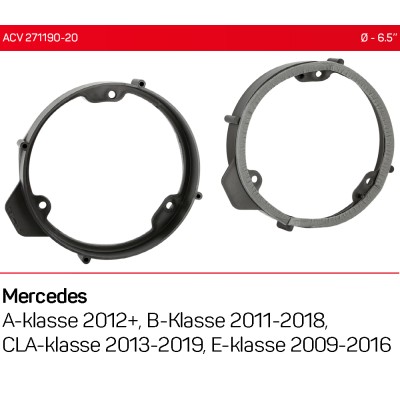 Проставки під динаміки ACV 271190-20 для автомобілів Mercedes-Benz A-klasse, B-klasse, CLA-klasse, E-klasse