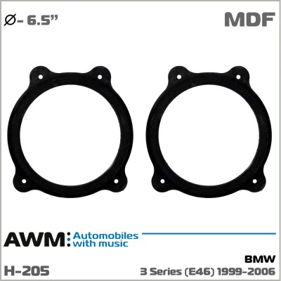 Проставки під динаміки AWM H-205 для автомобілів BMW 3 Series (E46)