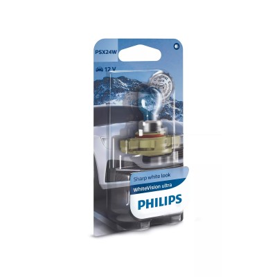Галогенная лампа PHILIPS 12276WVUB1 PSX24W 55W 12V WhiteVision ultra +60% (3300K) B1