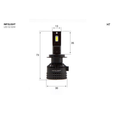 LED лампа Infolight S2 H7 60W