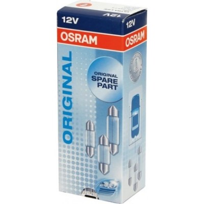 Галогенная лампа OSRAM 6461 C10W 36mm 12V SV8.5-8 5X10FS