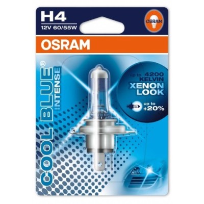 Галогенна лампа OSRAM H4 64193CBI-01B Cool Blue Intense 60/55W P43T 12V 10X1 Blister