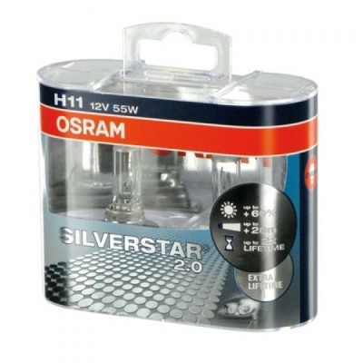 Галогенна лампа OSRAM 64211SV2 Silver Star 2.0 H11 12V 55W PGJ19-2 10X2 HardDuopet