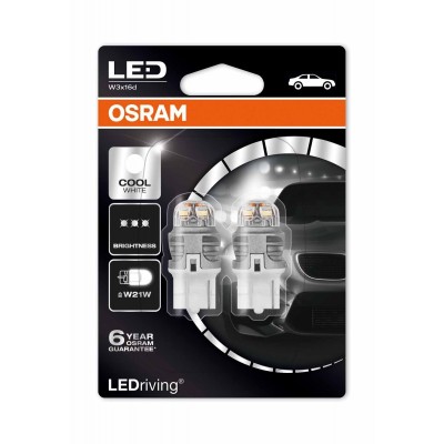 LED лампа OSRAM 7905CW Premium W21W 12V W3X16d 6000K 2pcs. blister