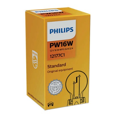 Галогенна лампа PHILIPS 12177C1 PW16W 16W 12V WP3.3x14.5/4