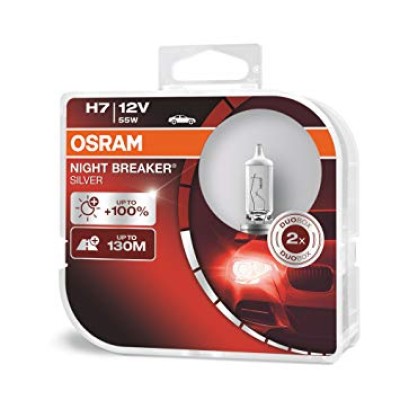 Галогенна лампа OSRAM 64210NBS Night Breaker Silver +100 H7 12V 55W PX26d 10X2 HardDuopet