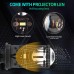 Комплект светодиодных линз HeadLight Y6D BI-LED H4 25/35W mini