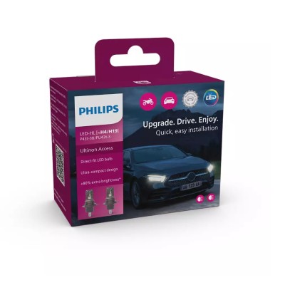 Комплект светодиодных ламп PHILIPS H4/H19 11342U2500CX Ultinon Access +80% 12V