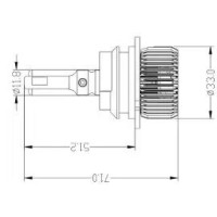 Світлодіодні лампи Prime-X R Pro 9004 (5000K) (2 шт)