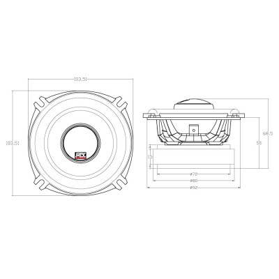 Коаксіальна акустична система MTX TX640C