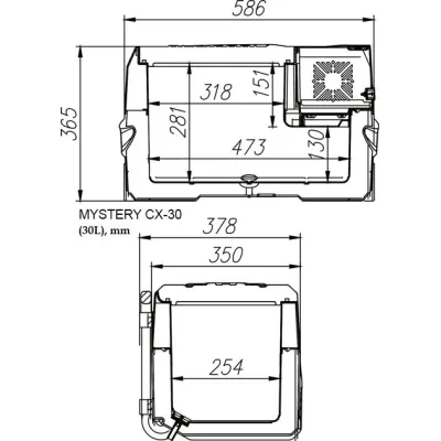 Автомобильный холодильник Mystery MCX-30 30л