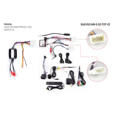 Штатна мультимедійна система EasyGo M9-3-32-TCP v2 Toyota Land Cruiser Prado (150) 2009-2013