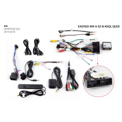 Штатное головное устройство EasyGo M9-3-32-B-KSQL QLED KIA Sportage
