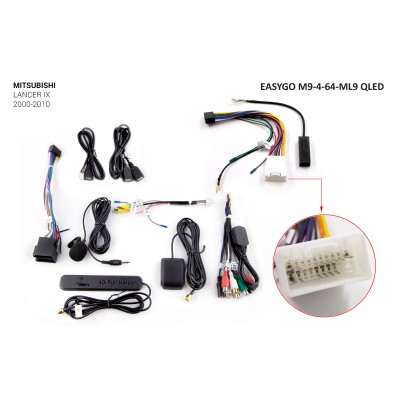 Штатное головное устройство EasyGo M9-4-64-ML9 QLED Mitsubishi Lancer