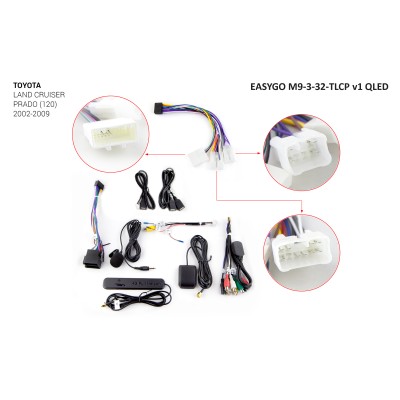 Штатное головное устройство EasyGo M9-3-32-TLCP v1 QLED Toyota Land Cruiser Prado (120)