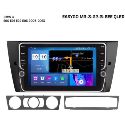 Штатная автомагнитола EasyGo M9-3-32-B-BEE QLED BMW 3 E90 E91 E92 E93 2005-2013