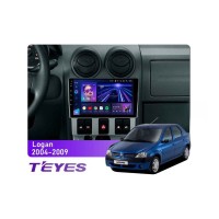 Штатна магнітола Teyes CC3 6+128 Gb 360° Renault Logan 1 2004-2009 9"