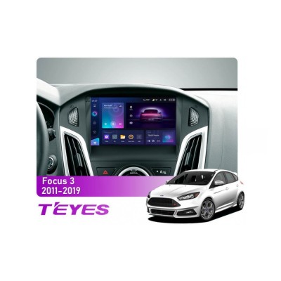 Штатна магнітола Teyes CC3 2k 6+128 Gb Ford Focus 3 Mk 3 2011-2019 9"