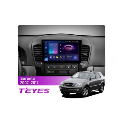Штатна магнітола Teyes CC3 2k 6+128 Gb Kia Sorento BL 2002-2011 9"