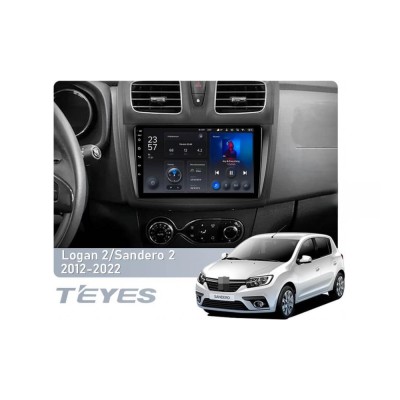 Штатна магнітола Teyes X1 2+32 Gb Wi-Fi Renault Logan 2 2012-2022, Sandero 2 2013-2022 (F1) (A) 9"