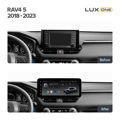 Штатна магнітола Teyes LUX ONE 6+128 Gb Toyota RAV4 5 XA50 2018-2023 12.3" (L2)