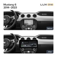 Штатна магнітола Teyes LUX ONE 6+128 Gb з коловим оглядом 360° Ford Mustang 6 VI S550 2014-2023 12.3" (L2)