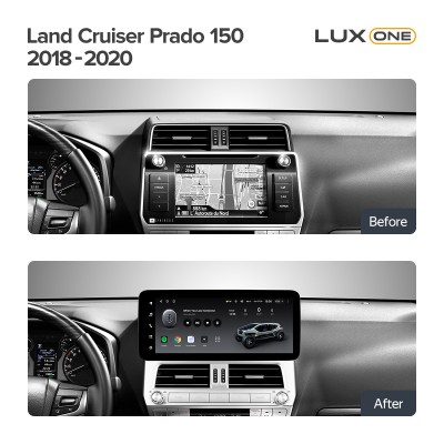 Штатна магнітола Teyes LUX ONE 4+32 Gb Toyota Land Cruiser Prado 150 2018-2020 12.3" (L3)